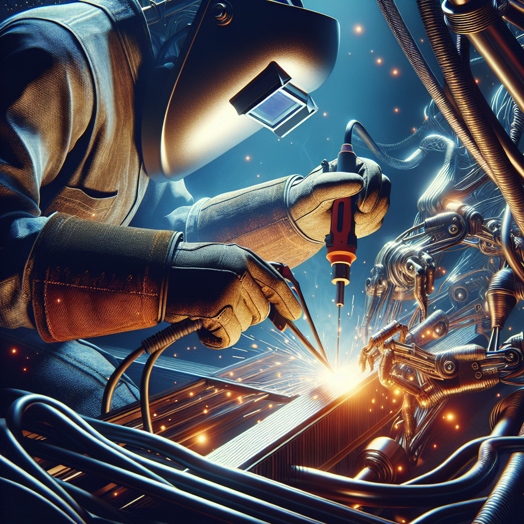 Realistic stock image of precision TIG welding process.